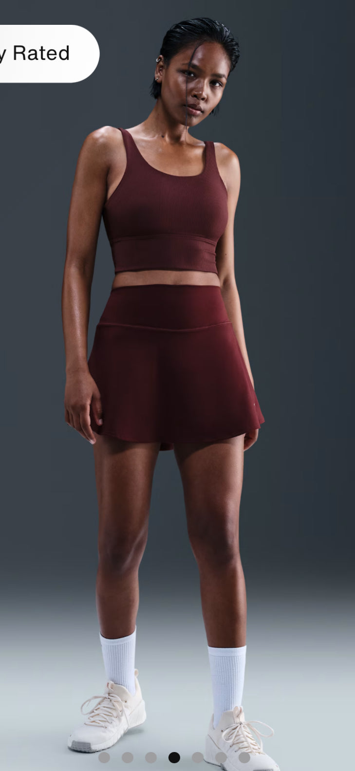 Nike Zenvy Ribbed Longline Bra (L)