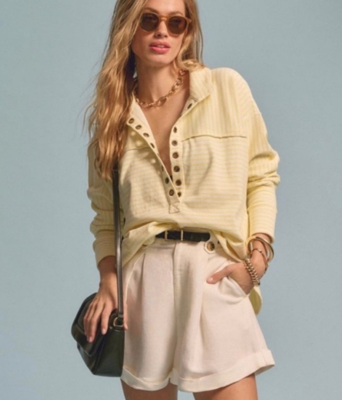 Anthropologie Pilcro Spliced Henley (S)