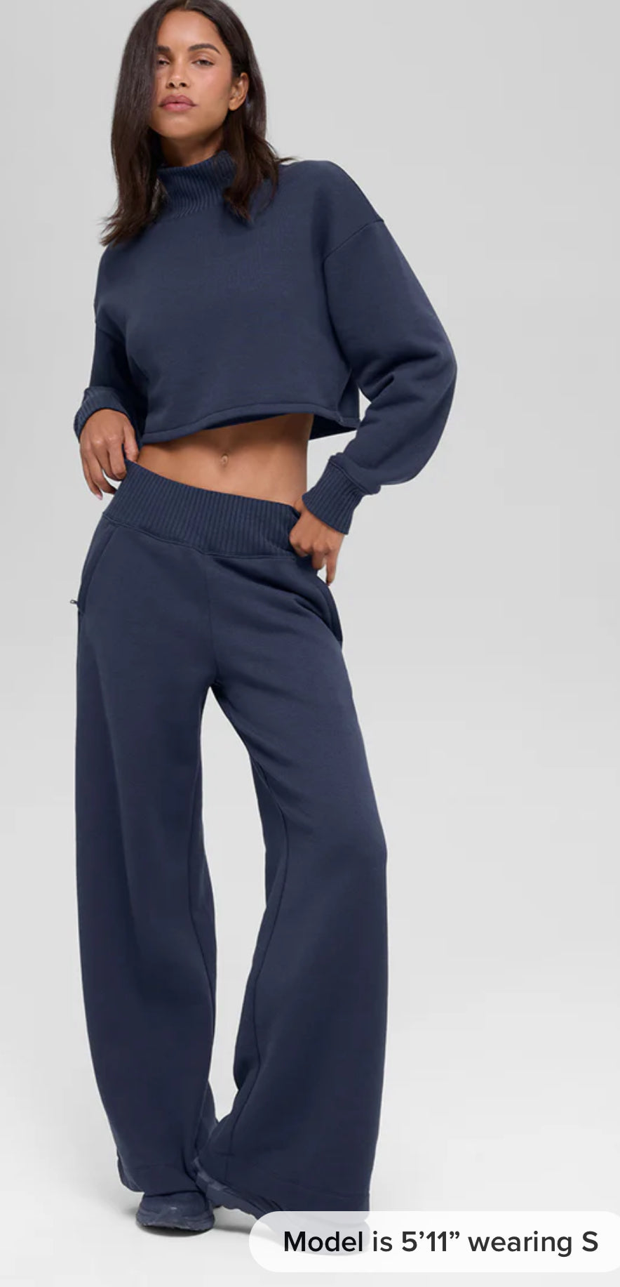 Alo Yoga Serenity Wide Leg HR Sweatpant 32” (M)