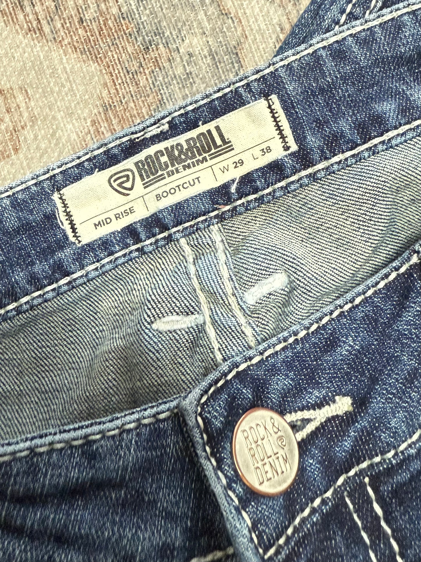 Rock & Roll Denim Bootcut MR Jeans (29x38)