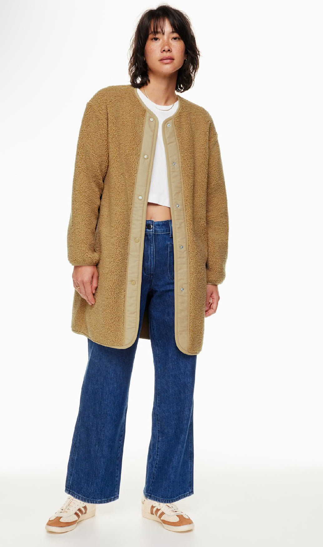 Aritzia Wilfred Sherpa Long Liner Jacket (M)