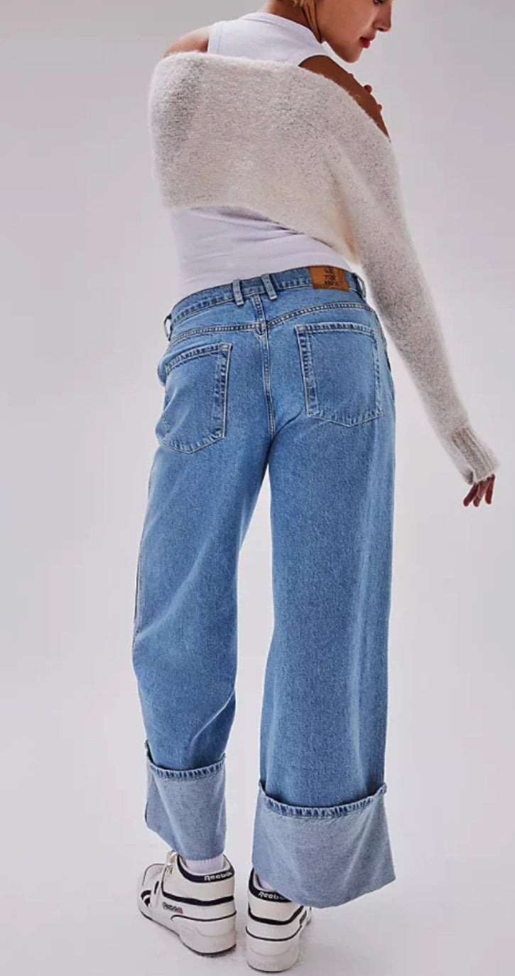 Free People Final Countdown Cuffed LR Jeans (26x27)