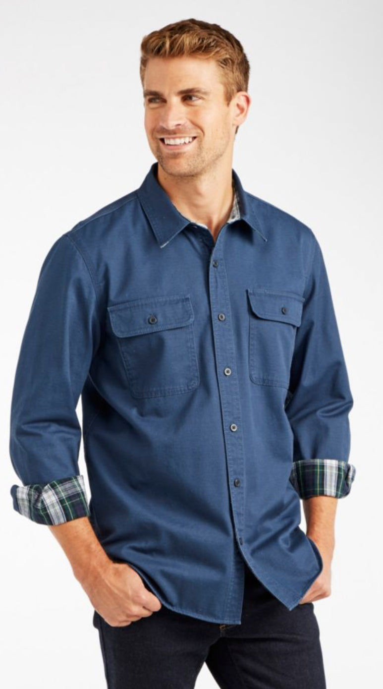 LL Bean Flannel Lined Hurricane Shirt (L)