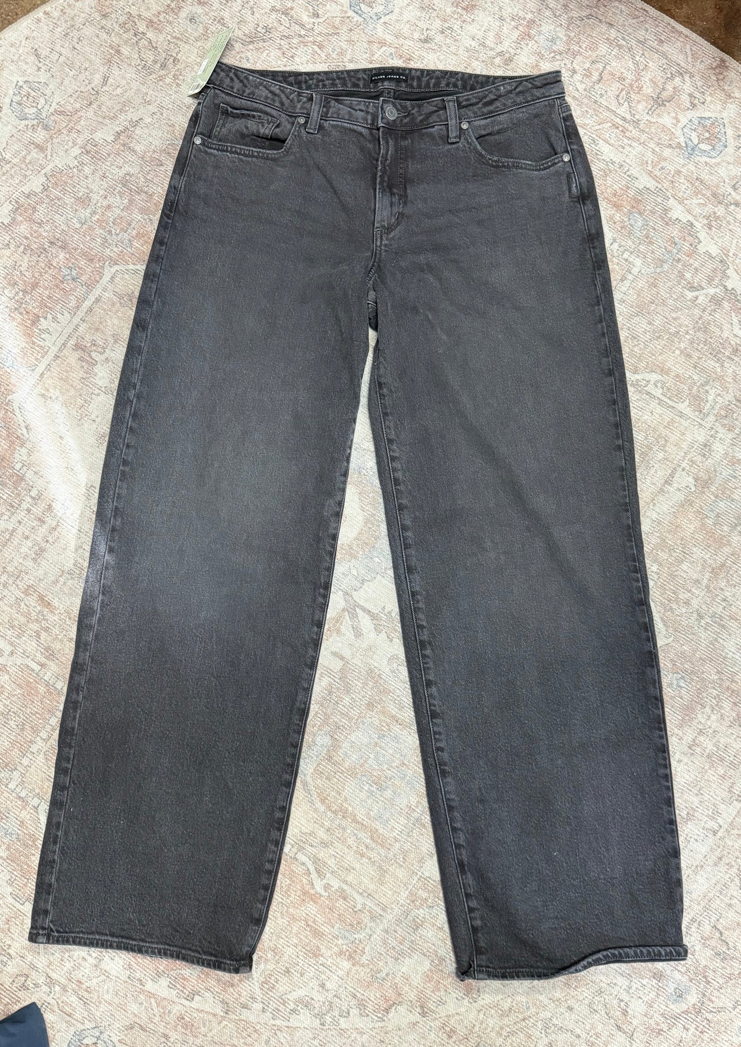 Silver Loose & Low Jeans (32x33)