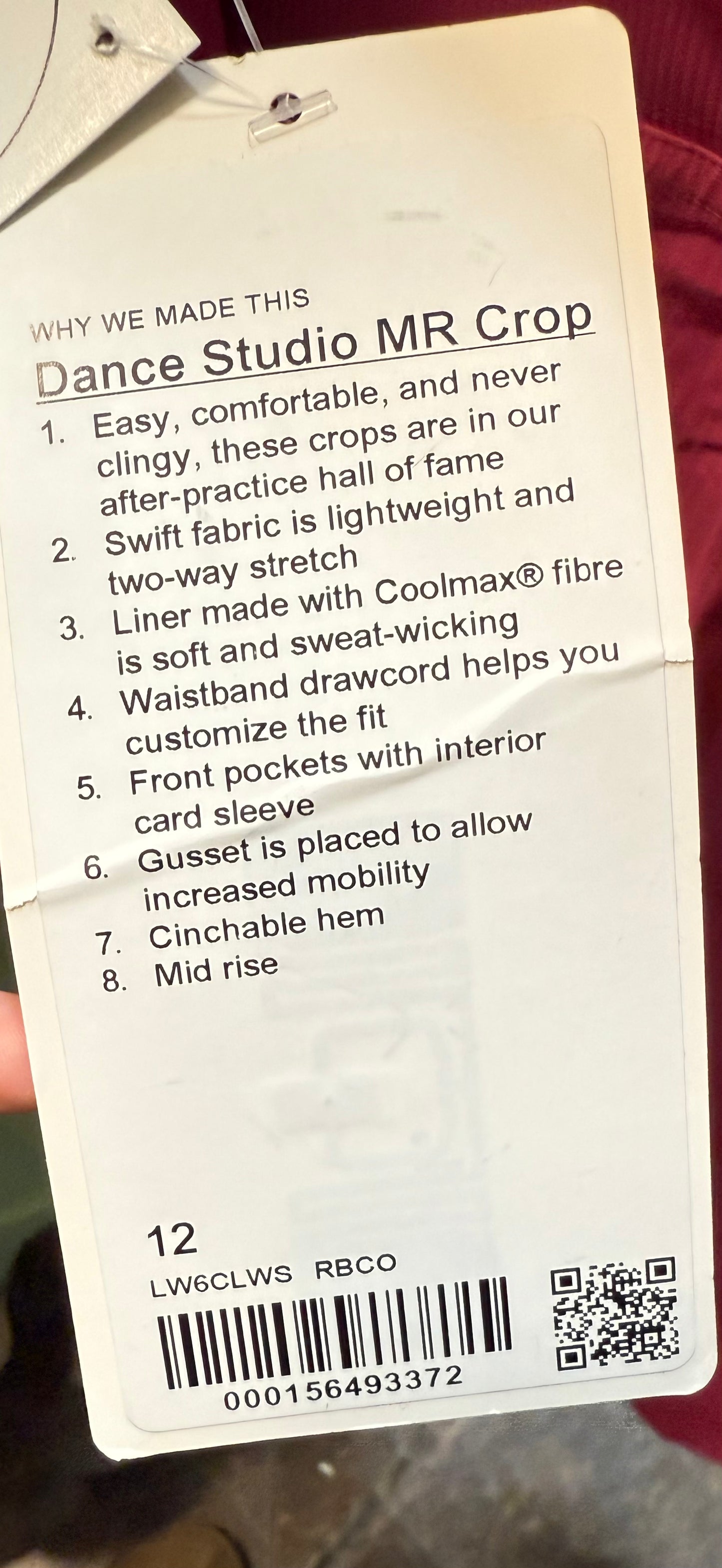 Lululemon Dance Studio MR Crop Pant 25” (12)