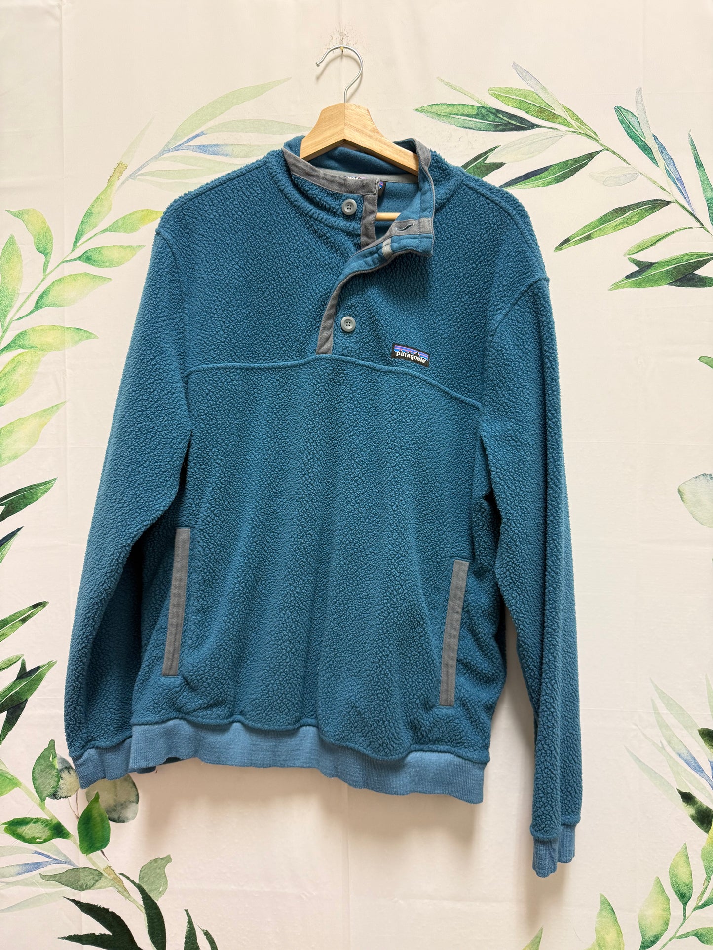 Patagonia Shearling Button Fleece Pullover (L)