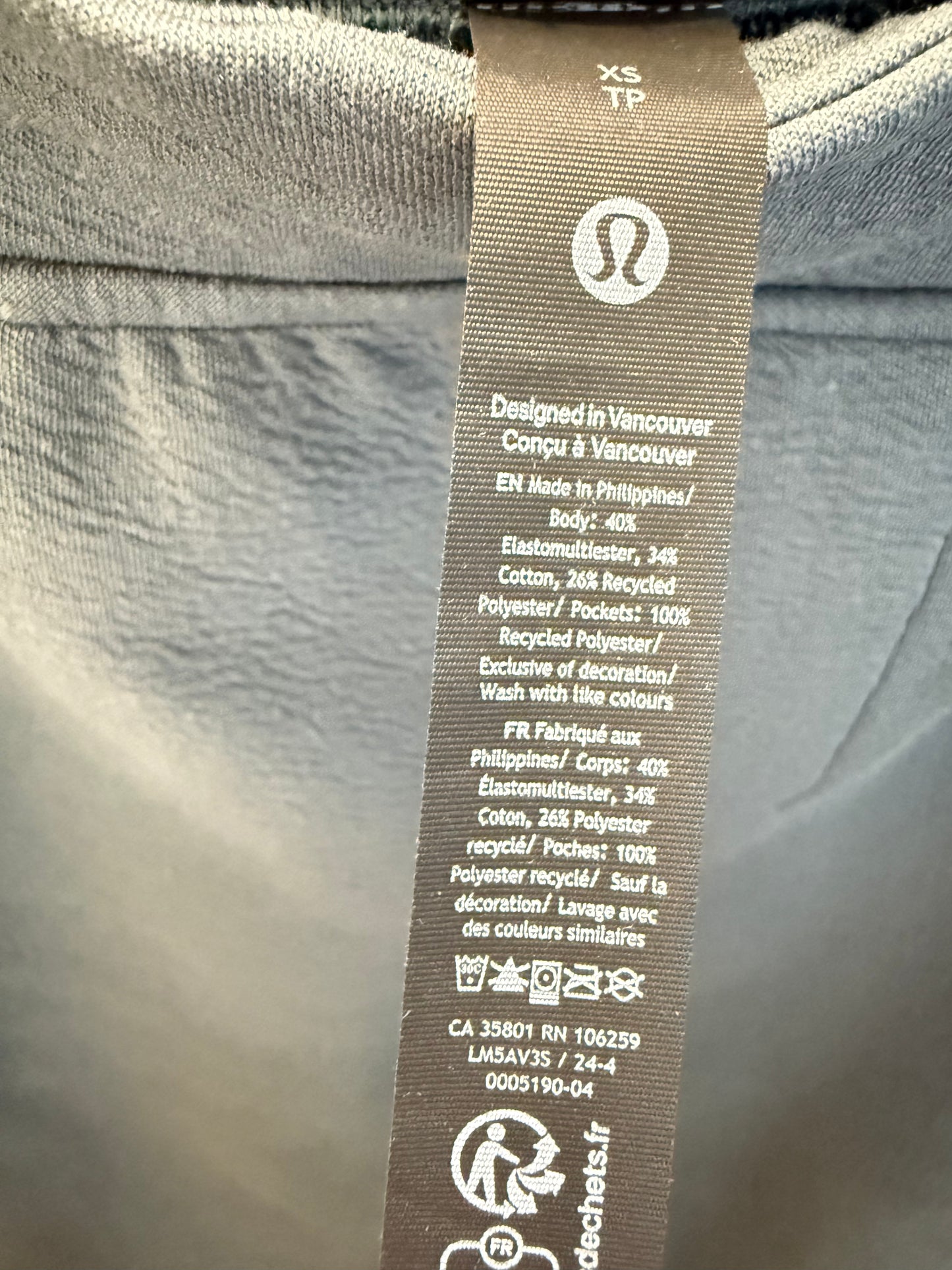 Lululemon Textured Spacer Classic Tapered Jogger (XS)
