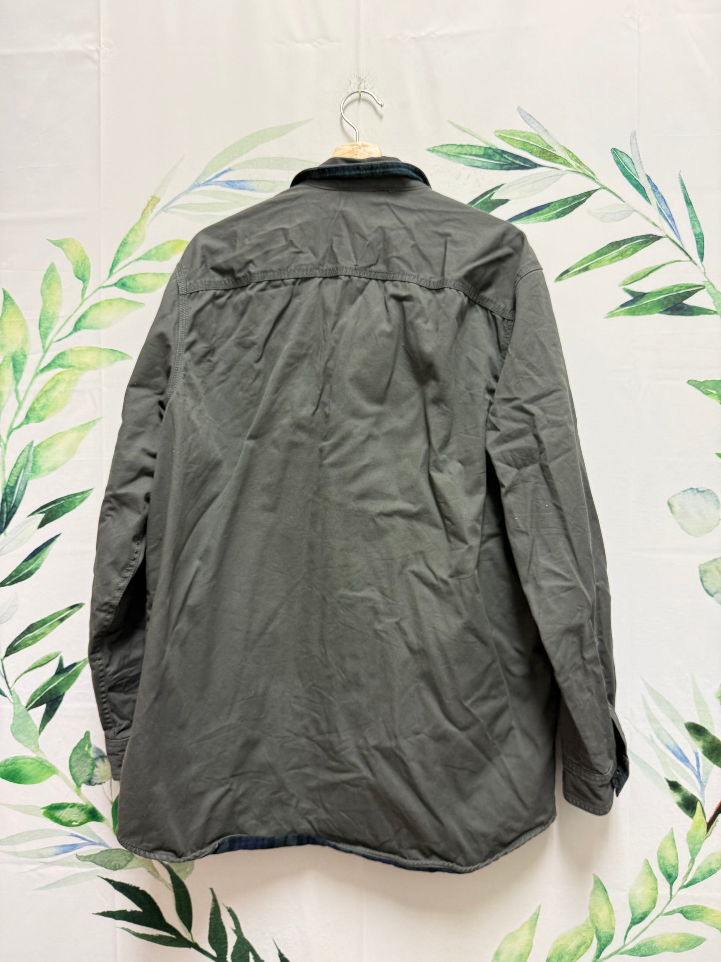 LL Bean Flannel Lined Hurricane Shirt Jacket (L Tall)