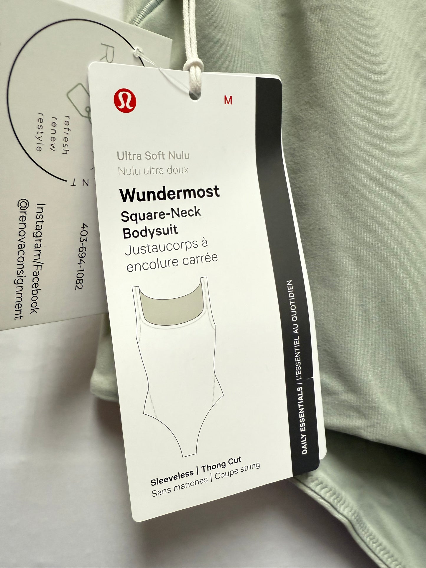 Lululemon Wundermost Squareneck Bodysuit (M)