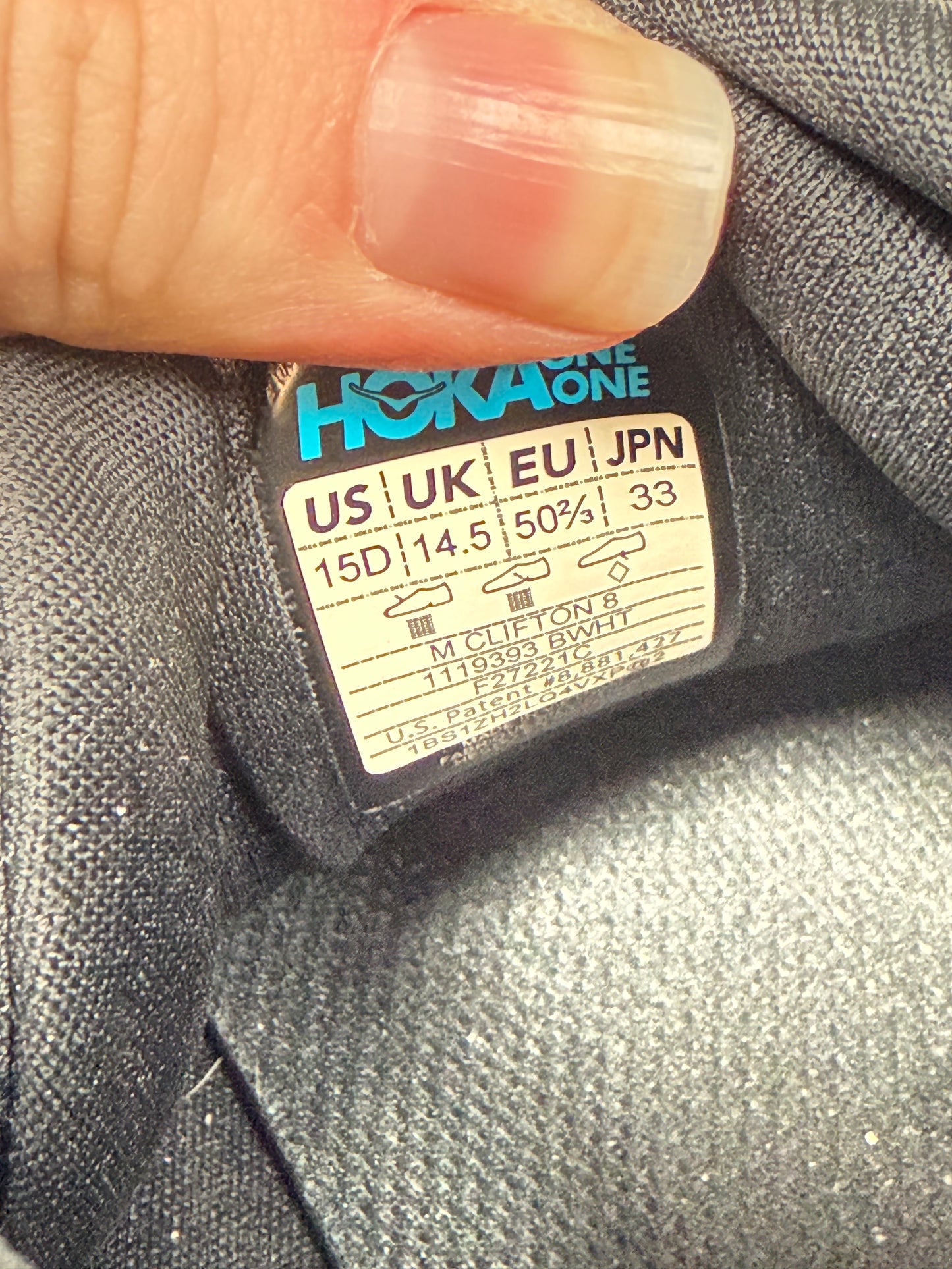 Hoka Clifton 8 Runners (Mens 15)