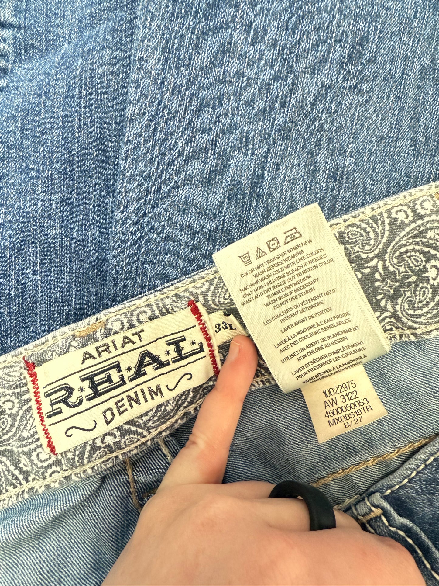 Ariat REAL Straight MR Jeans (33x34)