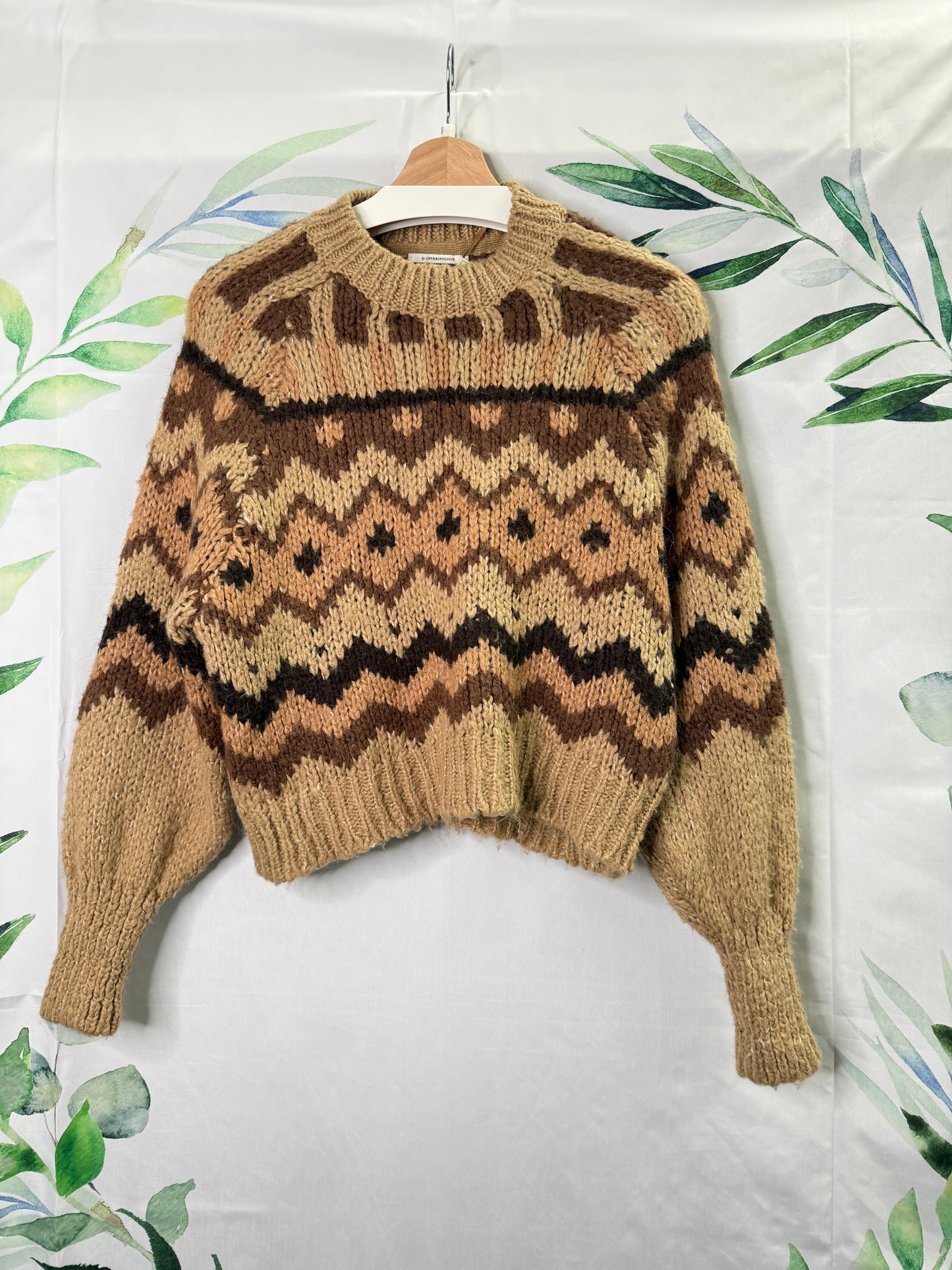 Anthropologie Geo Knit Pullover (XS)