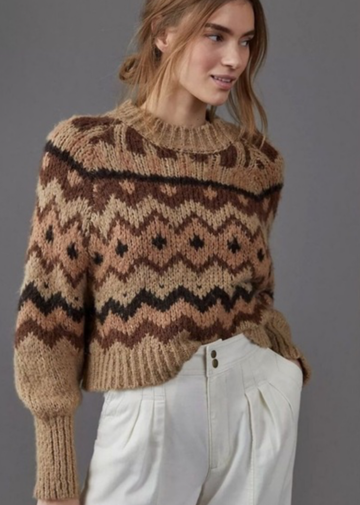 Anthropologie Geo Knit Pullover (XS)