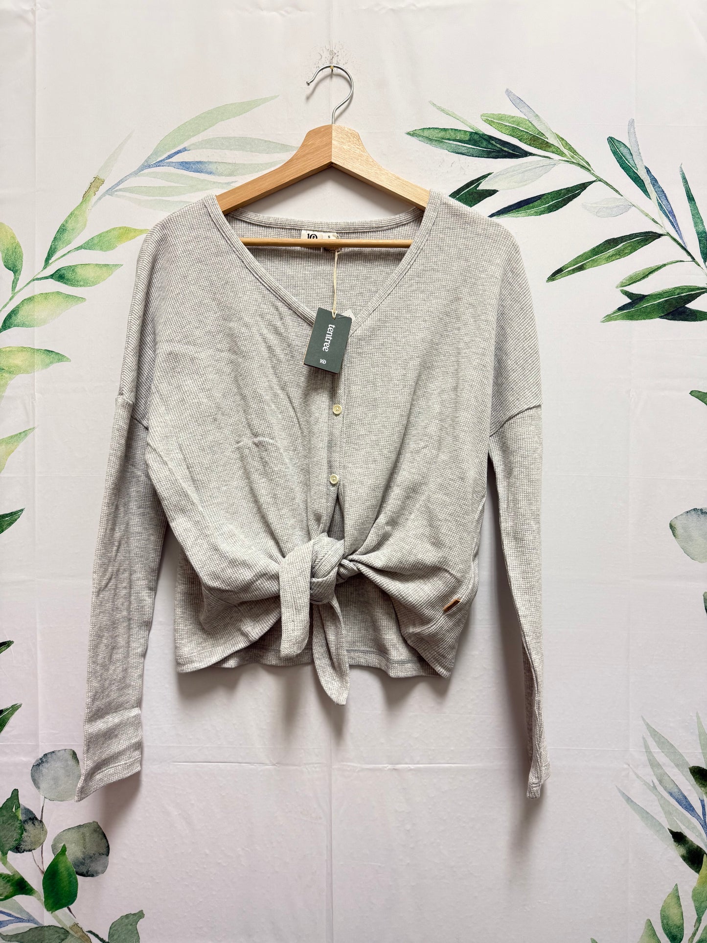 TenTree Treewaffle Tie Front Longsleeve (S)