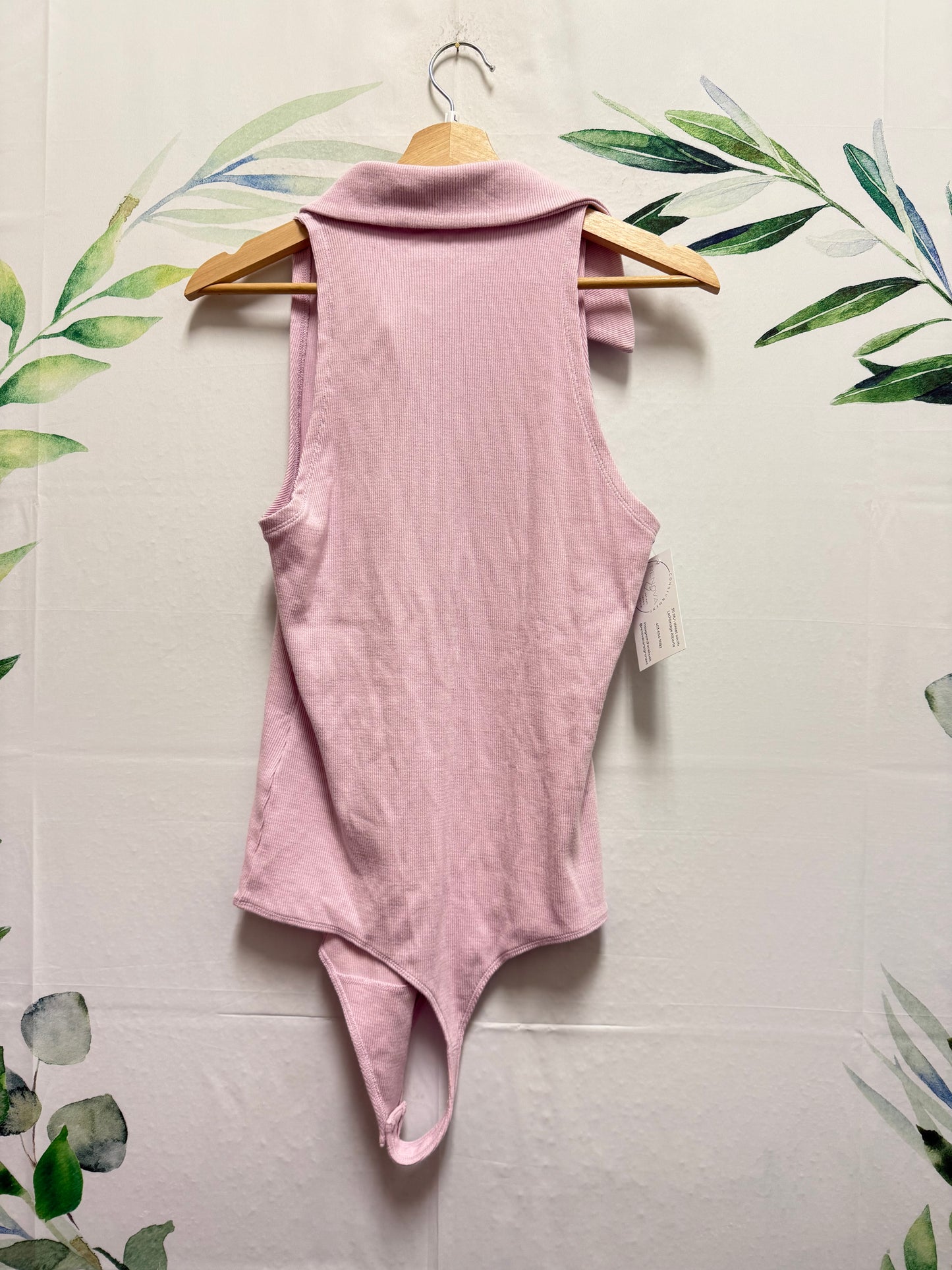 Abercrombie Soft Ribbed Collared Henley Bodysuit (L)