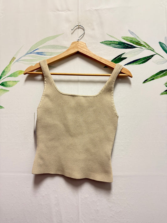 Aritzia Babaton Sculpt Knit Squareneck Waist Tank (M)