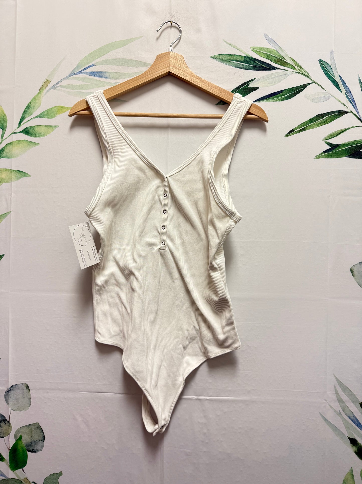 Abercrombie Soft Collection Henley Tank Bodysuit (L)