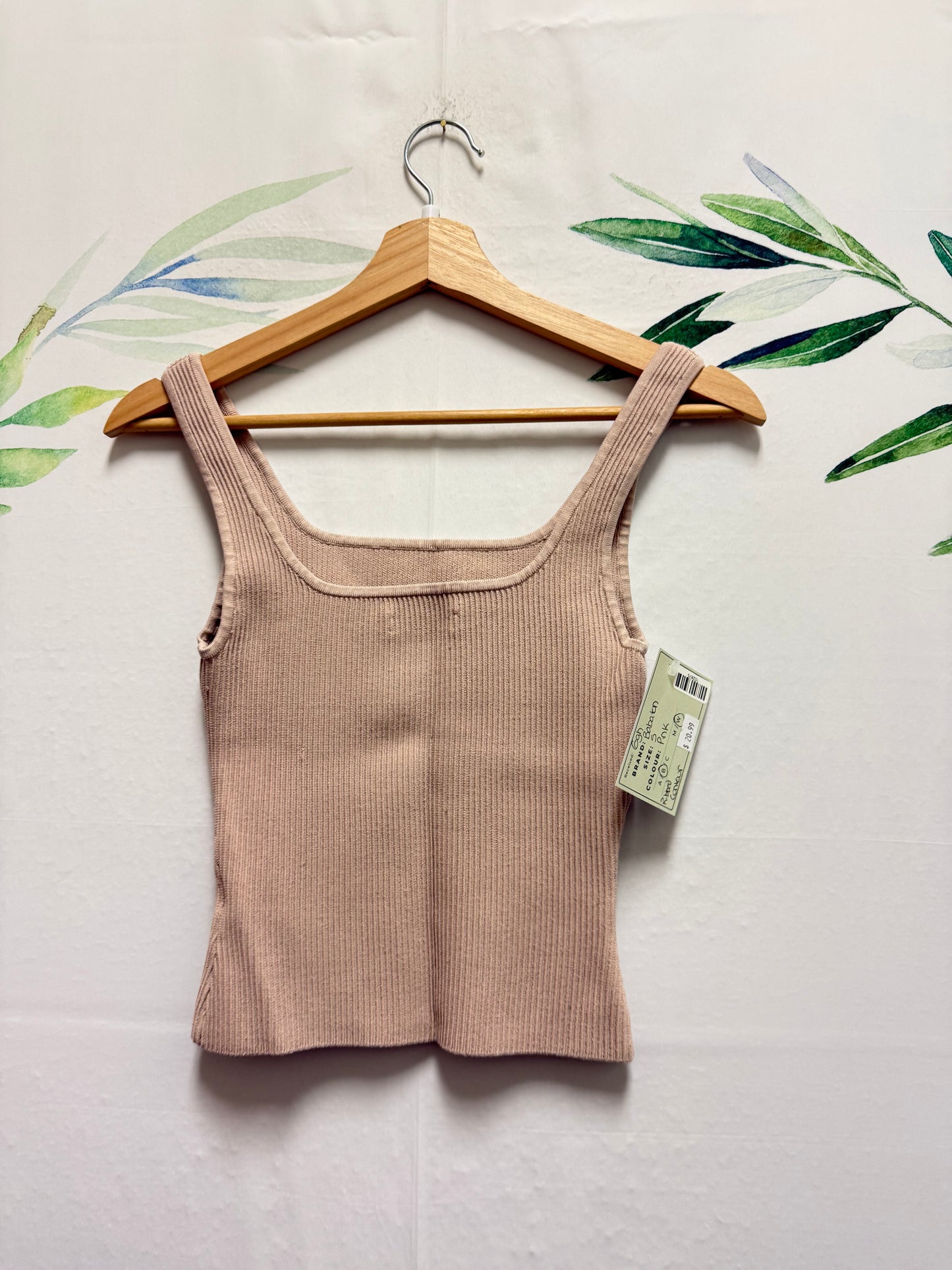 Aritzia Babaton Sculpt Knit Squareneck Waist Tank (S)