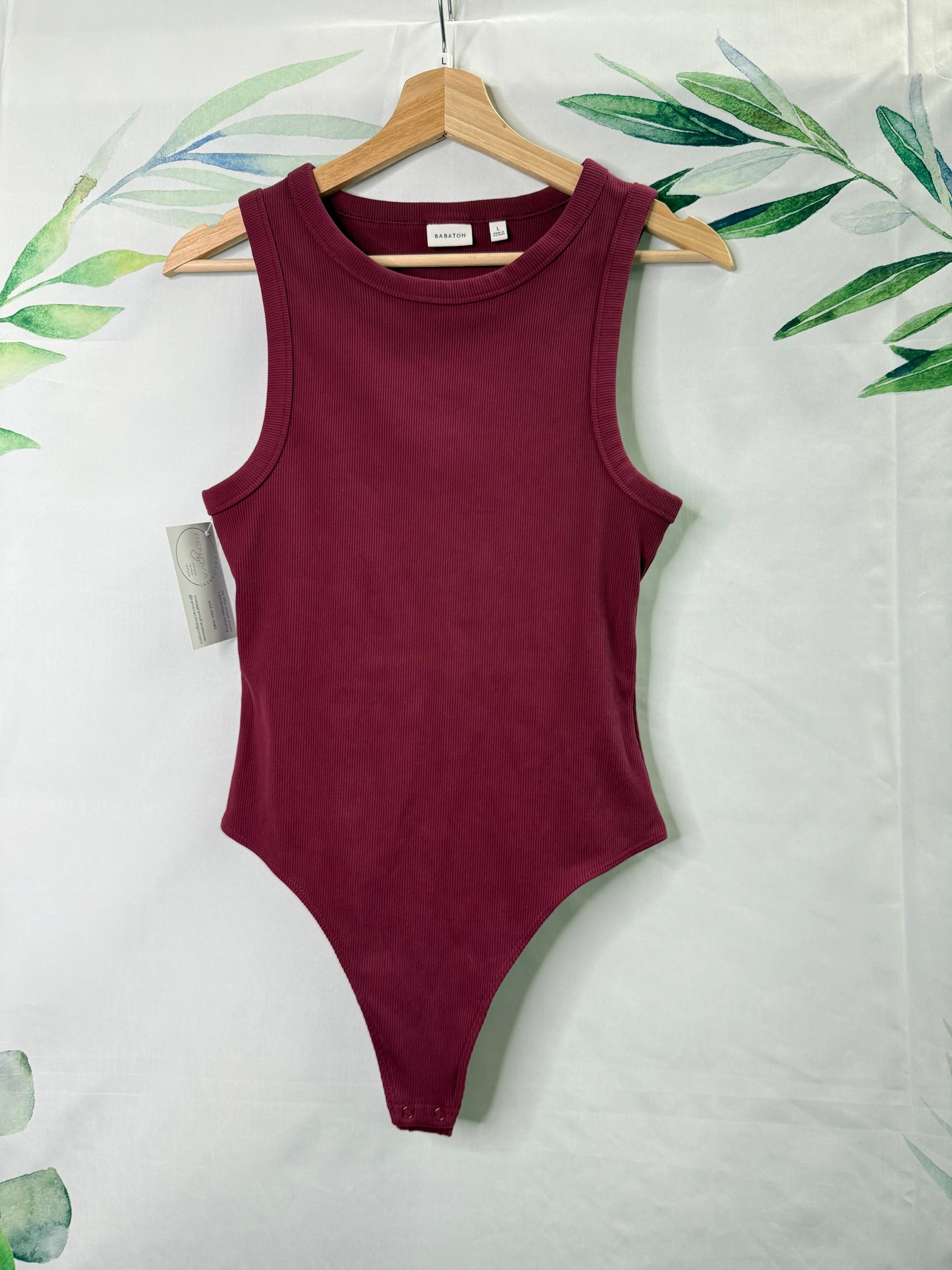 Aritzia Babaton Ribbed Bodysuit (L)