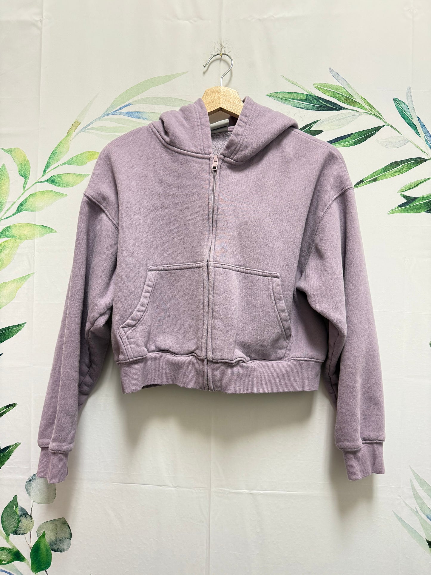 TNA CozyFleece Cropped Zip Up (M)