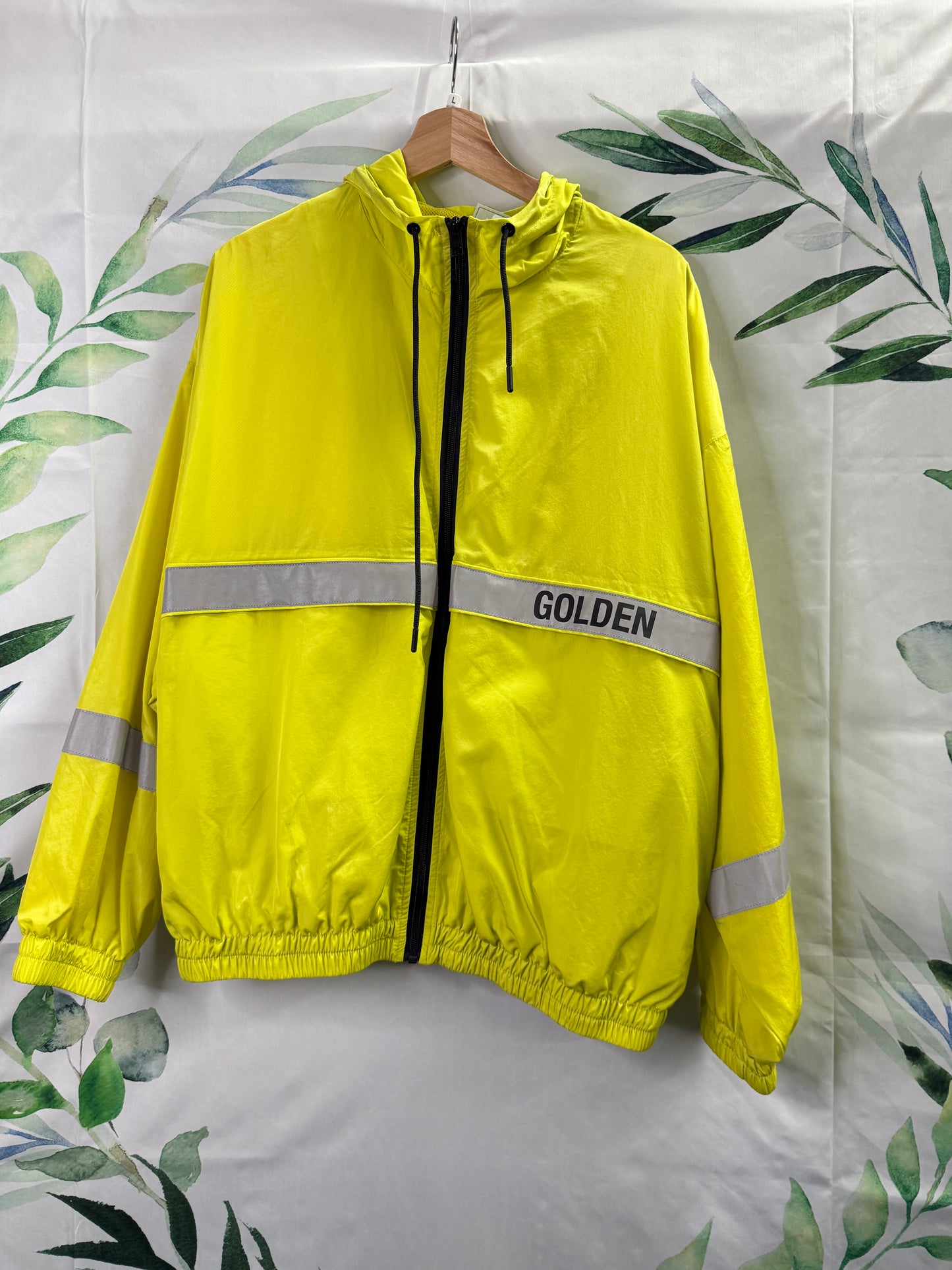 Aritzia Golden Reflective Lined Windbreaker (L)