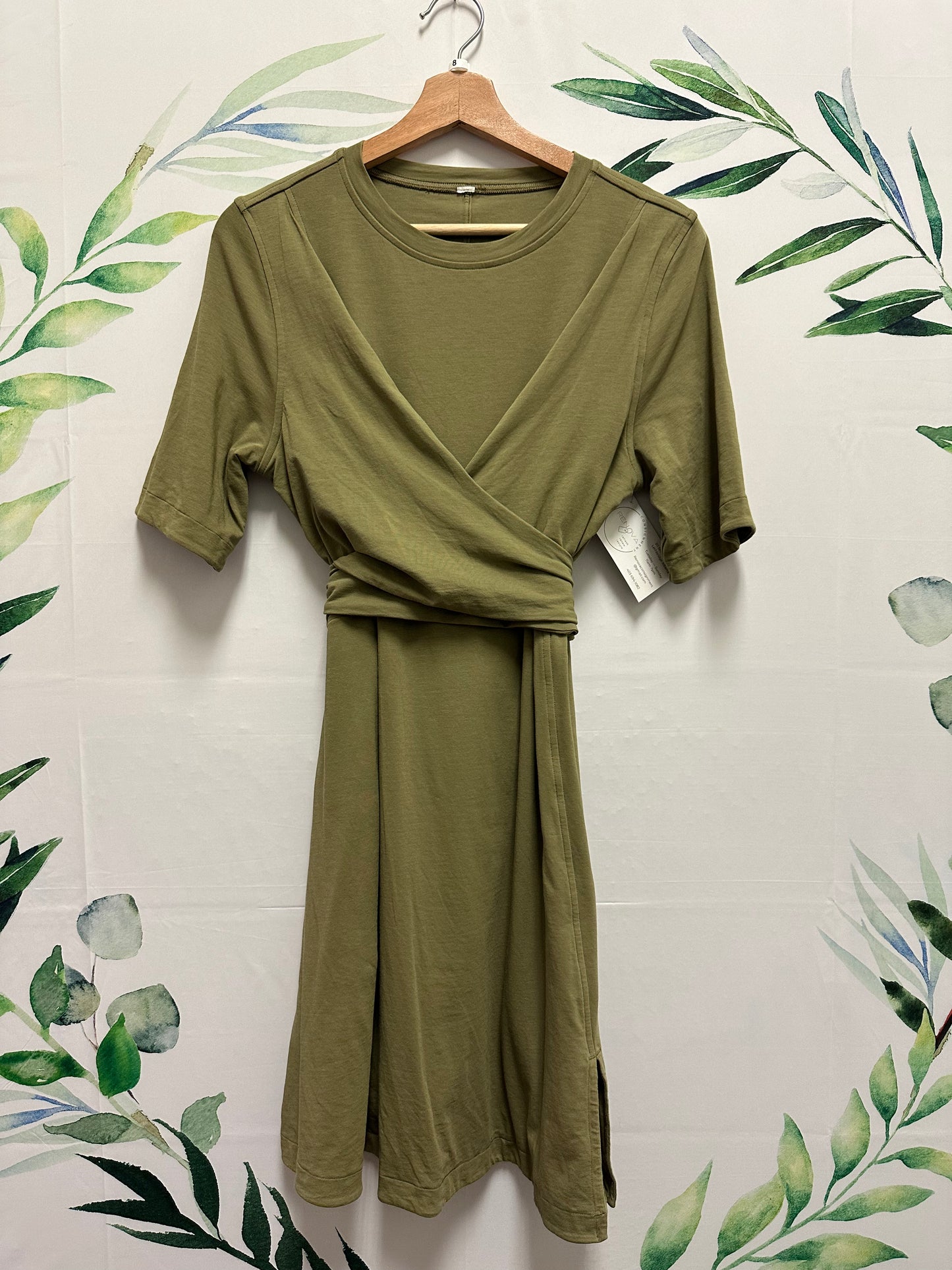 Lululemon Cotton Wrap-Front Tshirt Dress (8)