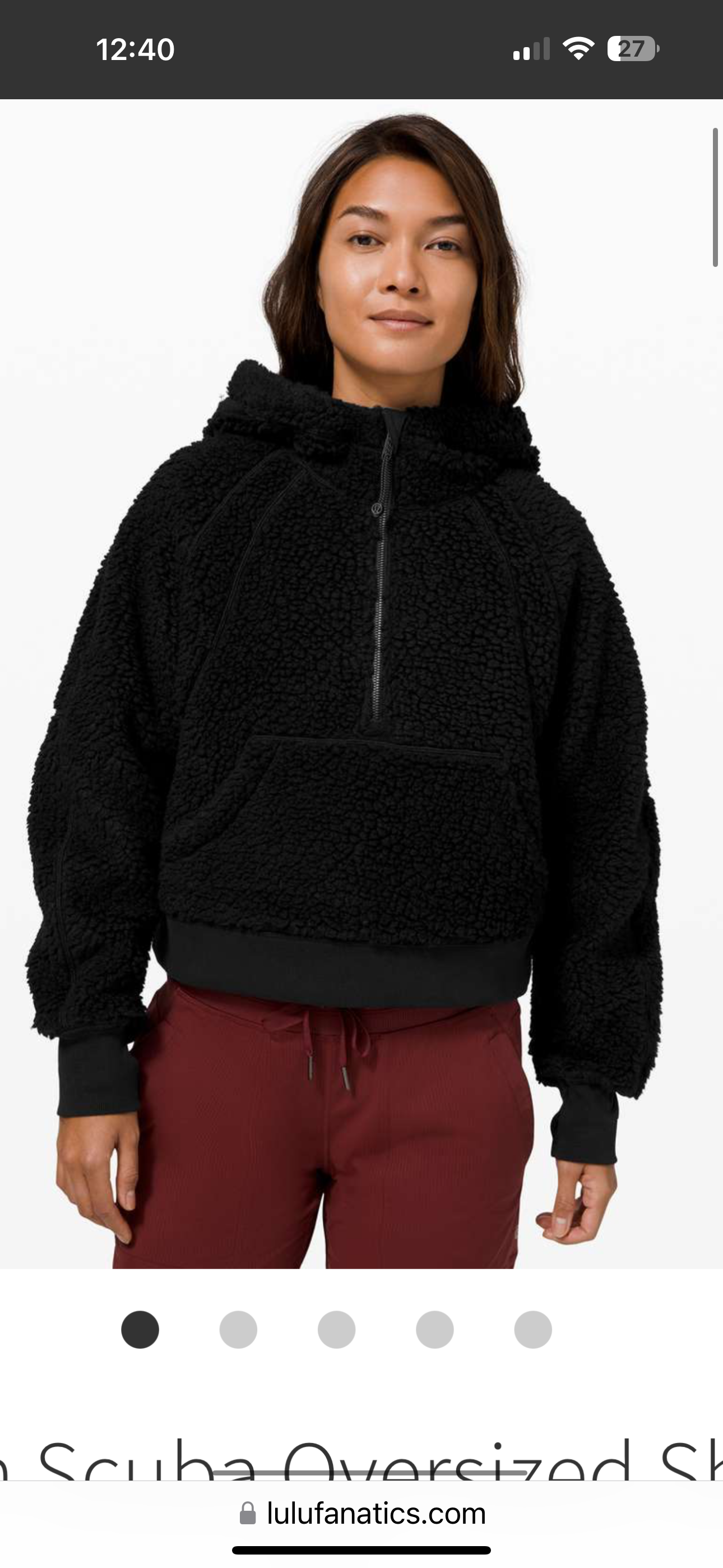 Lululemon Scuba Oversized Sherpa 1/2 Zip (xs/s)