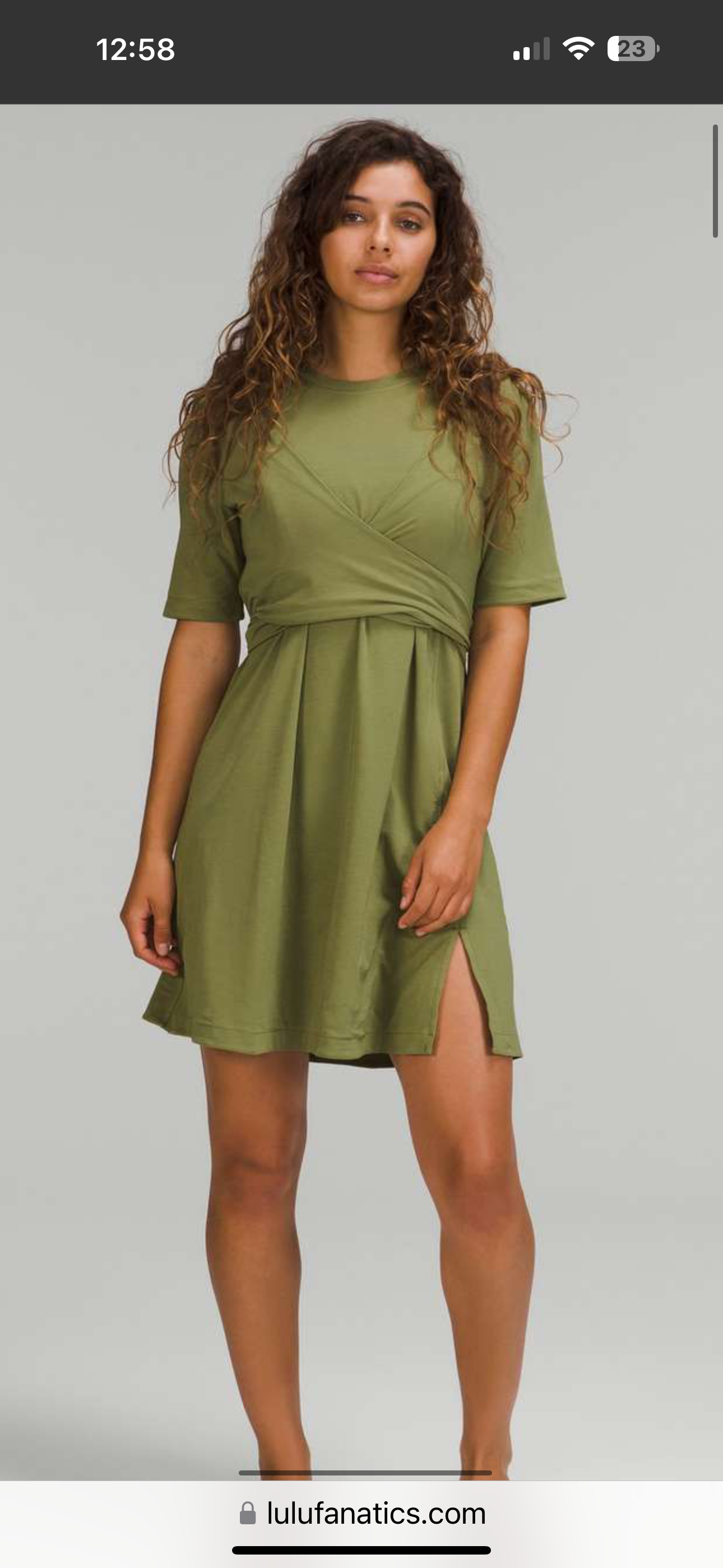 Lululemon Cotton Wrap-Front Tshirt Dress (8)