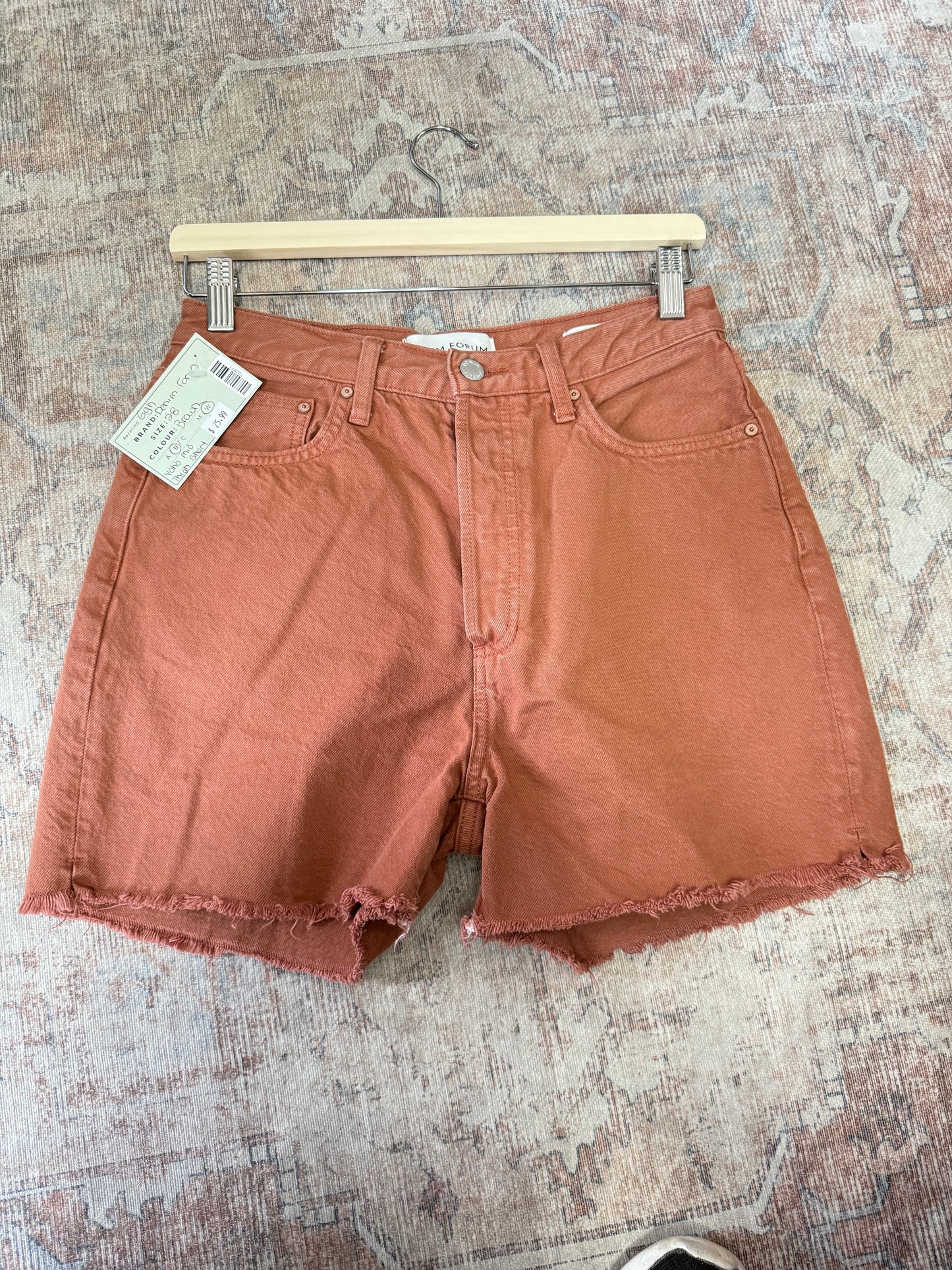 Denim Forum Yoko Mid Thigh HR Shorts (28)