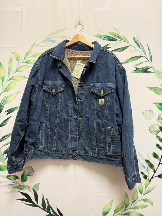 Carhartt Fleece Lined Denim Jacket (2XL)