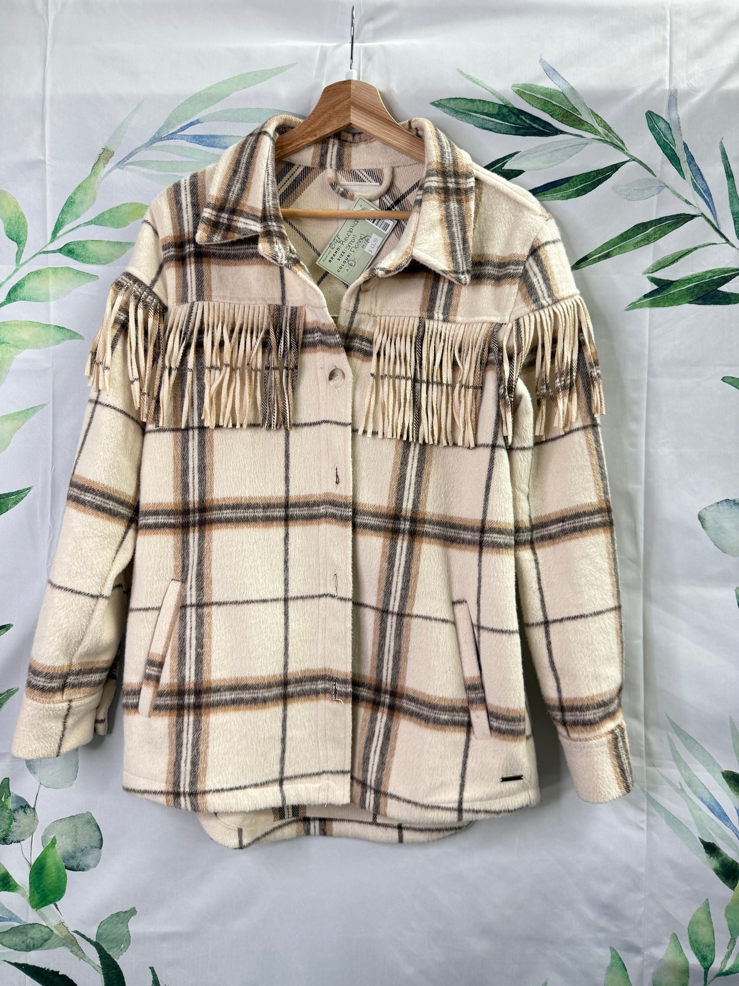 Revelation Fringed Flannel Shacket (S)