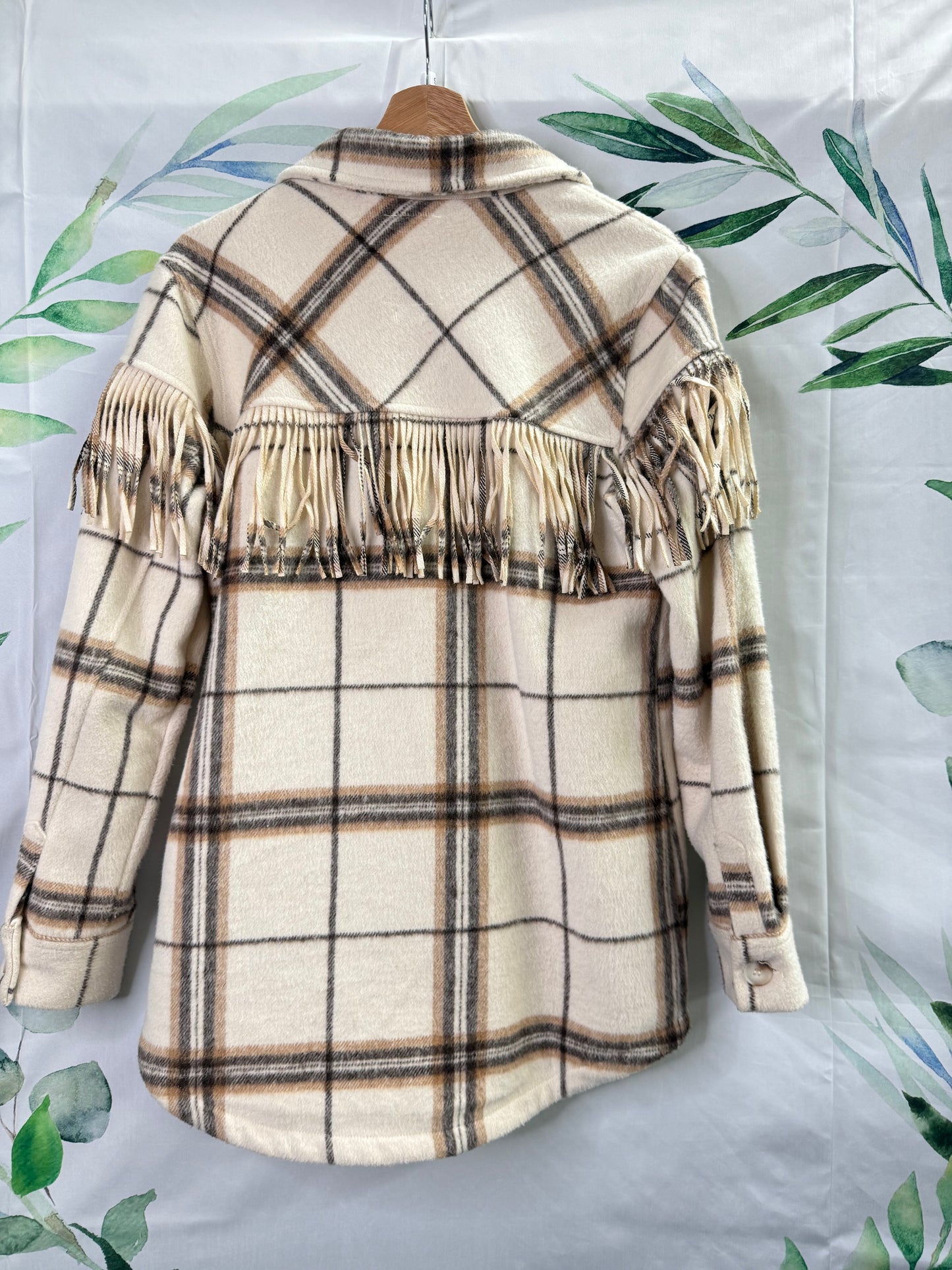 Revelation Fringed Flannel Shacket (S)
