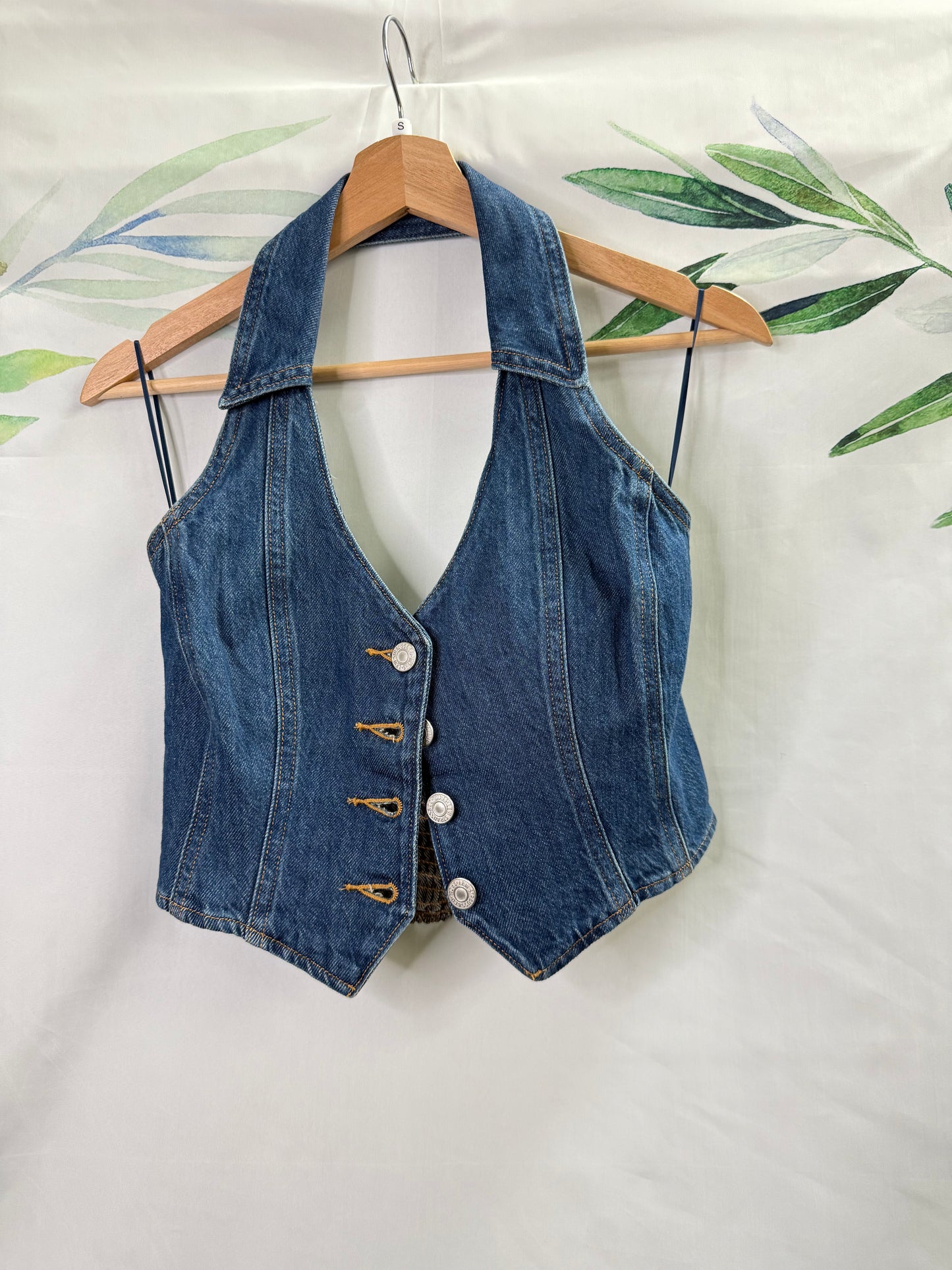 Levi’s Bria Denim Halter Tank (S)