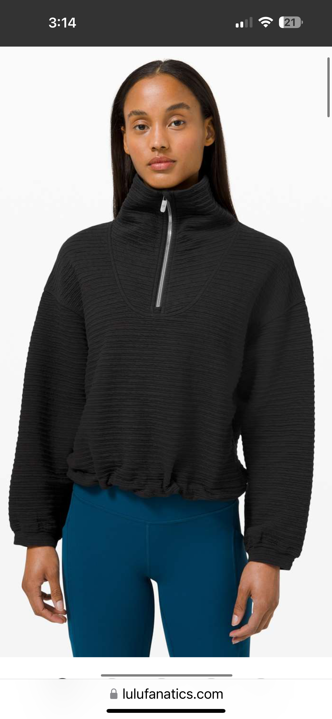 Lululemon Textured 1/2 Zip Pullover (M/L)