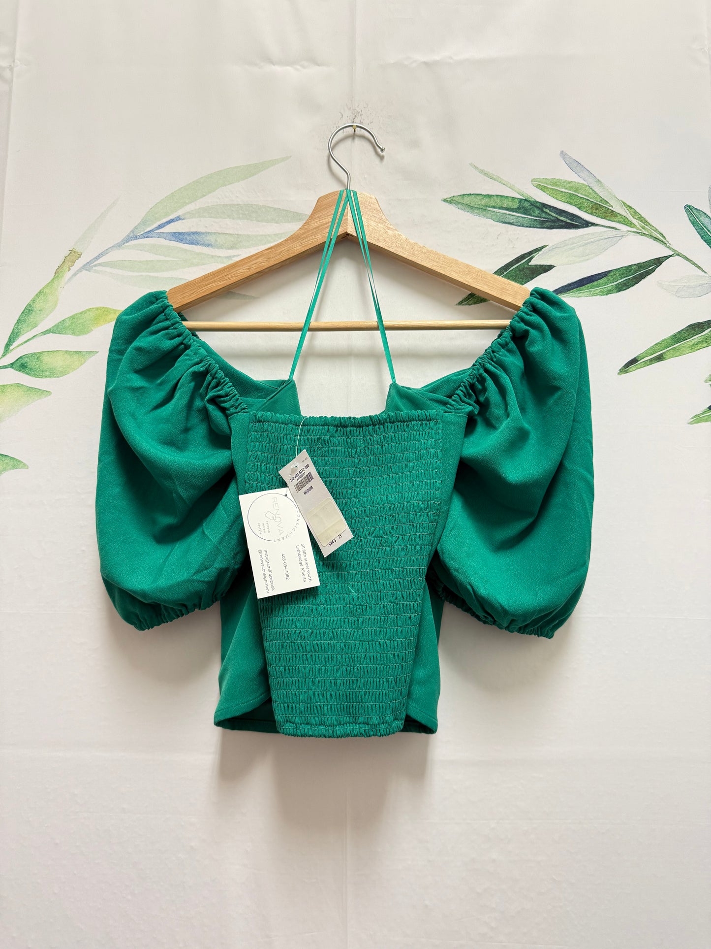 Abercrombie Puff Sleeve Tee (M)