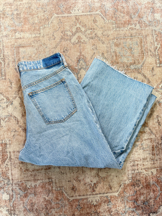 Abercrombie Crop Wide Leg HR Jeans (34x24)