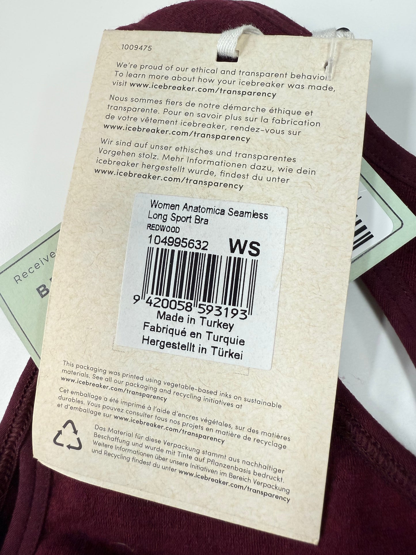 IceBreaker Anatomica Longline Bra (S)