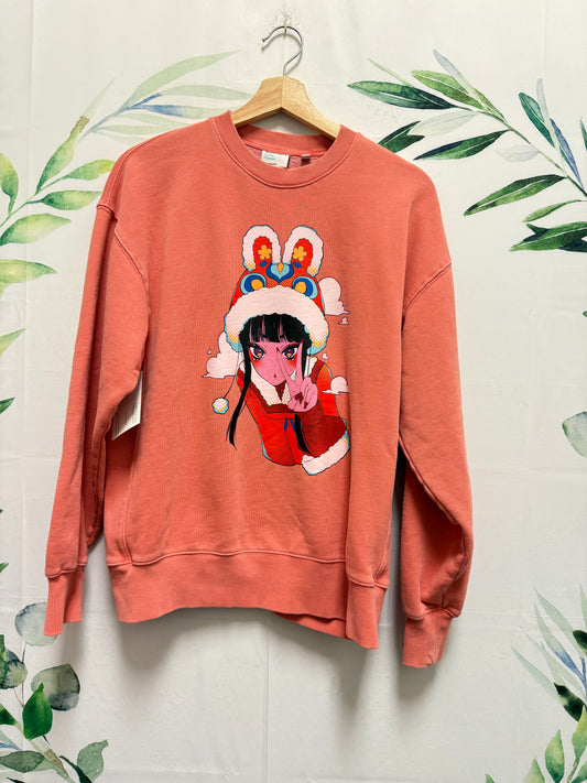 Aritzia TNA Cozyfleece Boyfriend Crewneck (S)