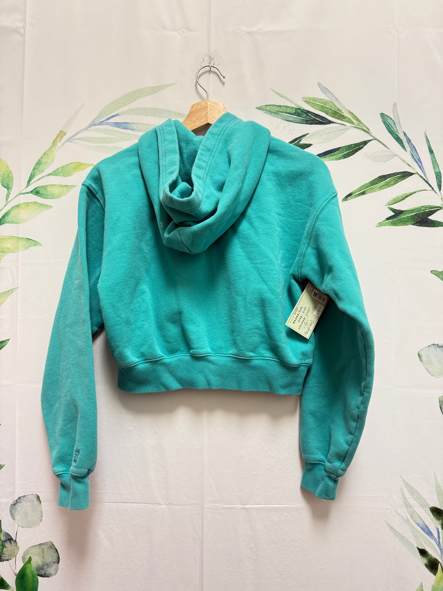 Aritzia TNA Cozyfleece Boyfriend Crop Zip Hoodie (2XS)