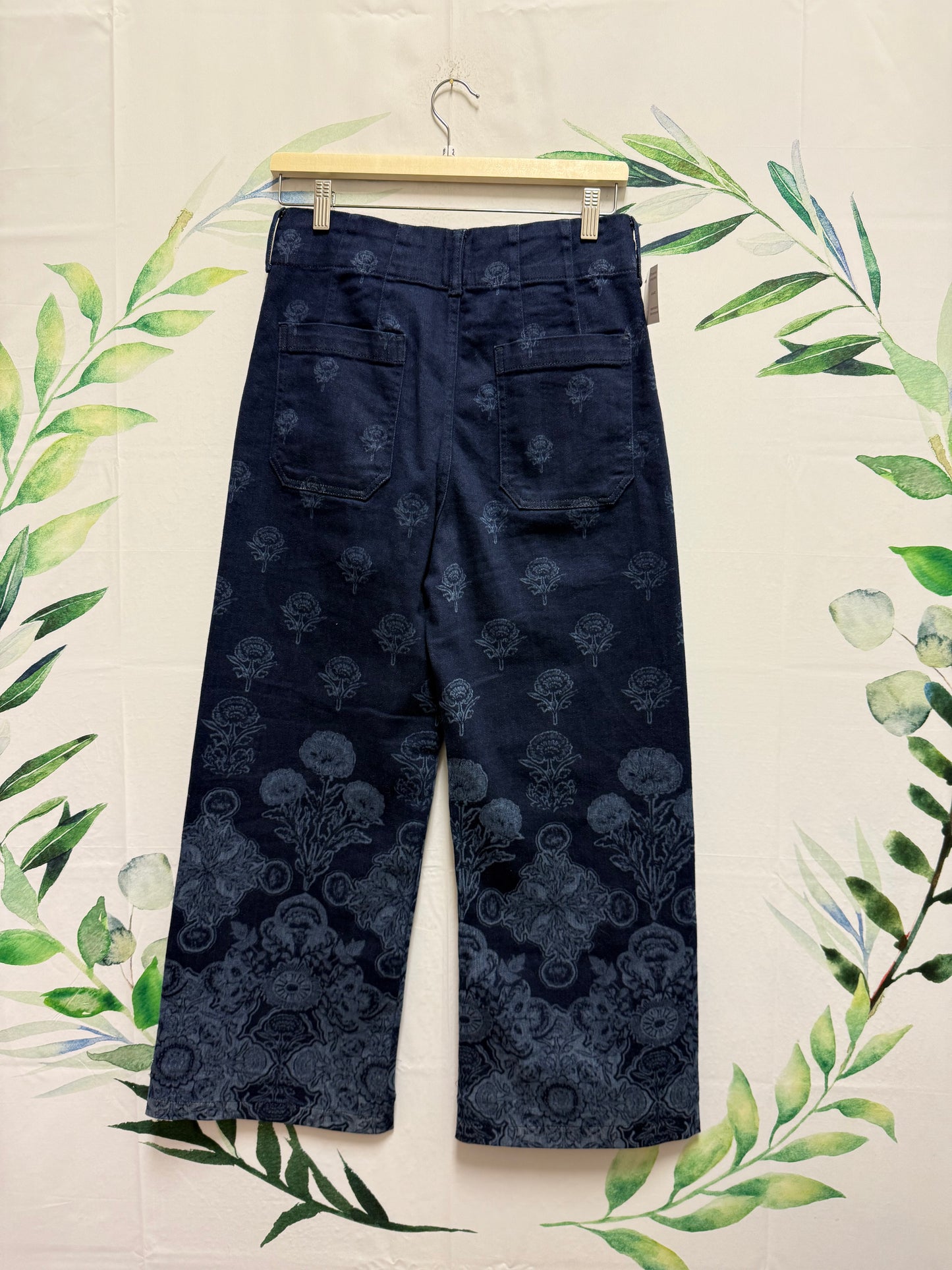 Anthropologie Maeve The Colette Cropped Wide Leg Pant 25” (28)