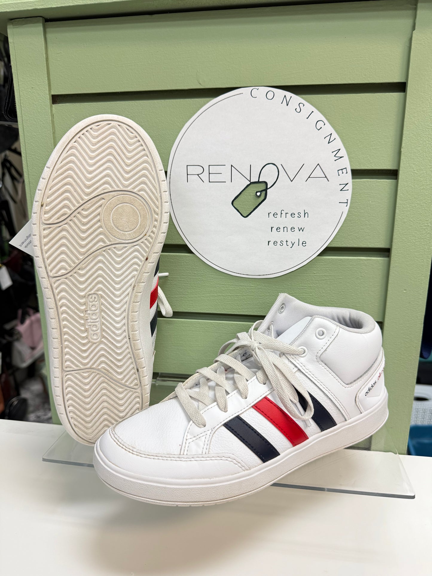 Adidas All Court Mid Sneakers (Mens 8/Womens 9)