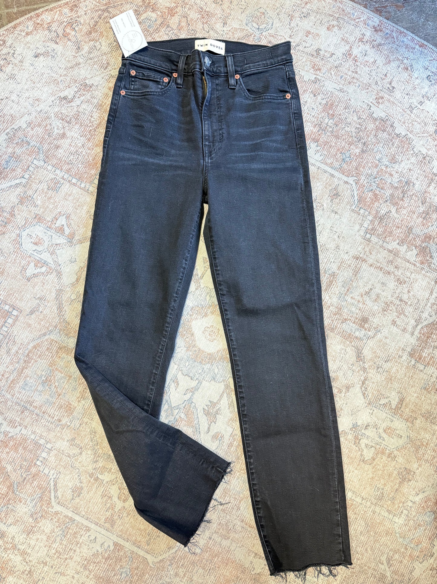 Twin Doves Tower High Pencil HR Jeans (27x28)