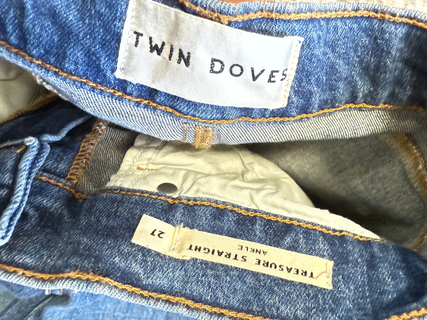 Twin Doves Treasure Straight Ankle HR Jeans (27x28)