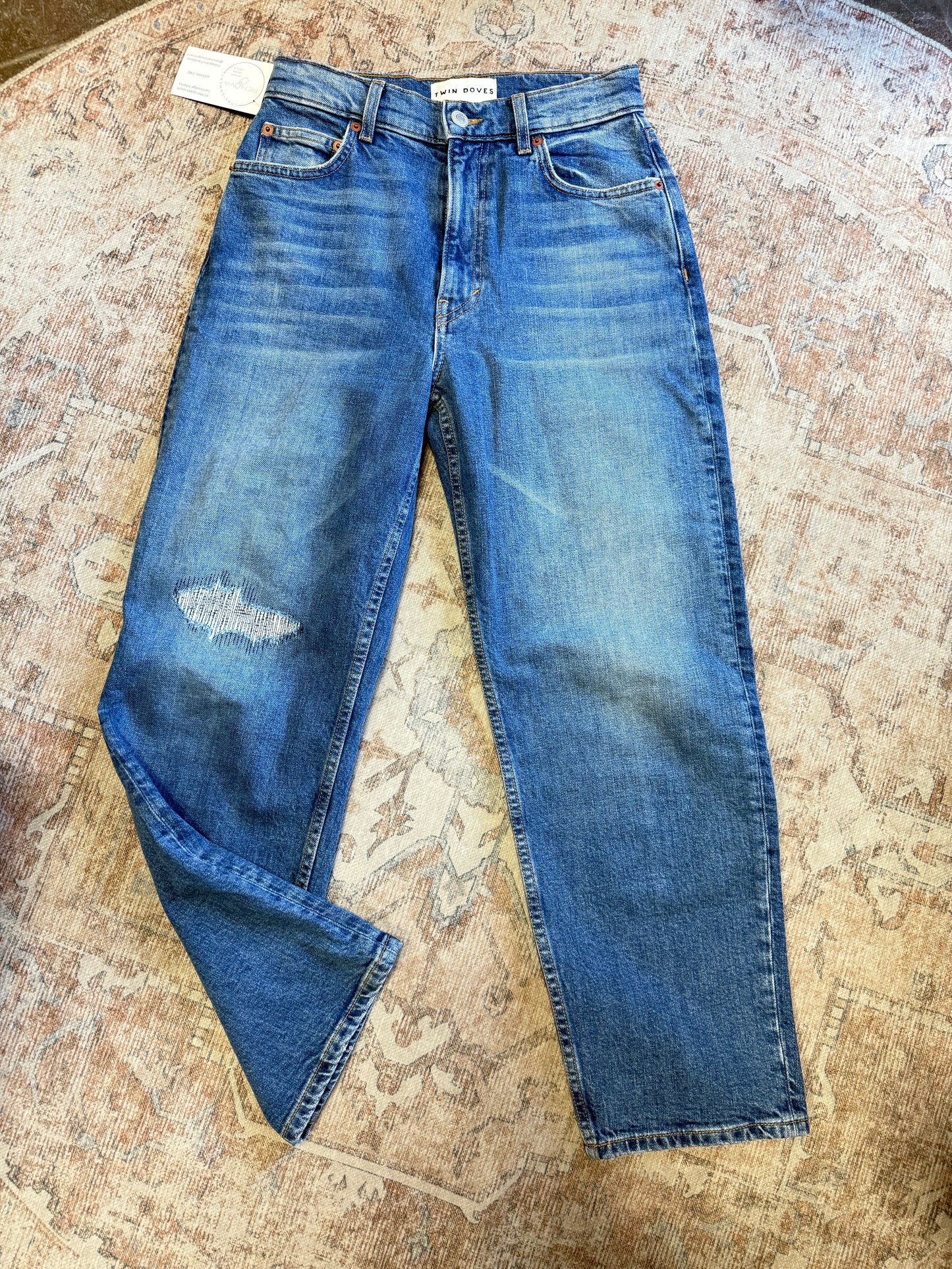Twin Doves Vintage Stove Pipe HR Jeans (27x26)