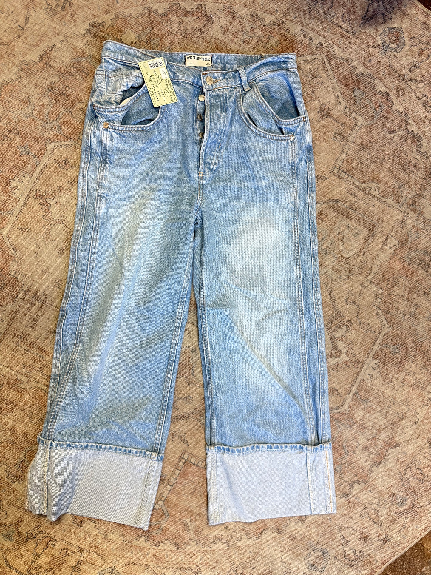 Free People Final Countdown Cuffed LR Jeans (26x27)