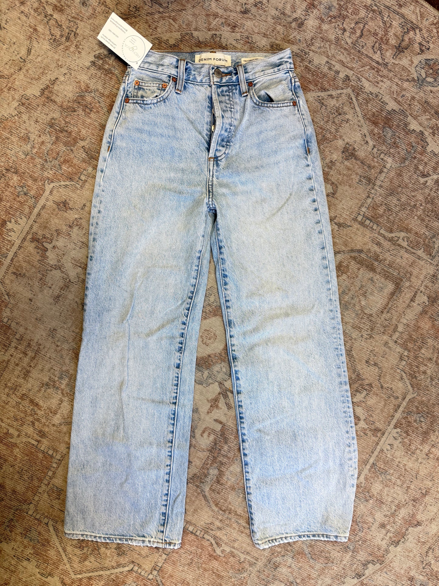 Denim Forum Farrah Wide Leg HR Jeans (23x28)