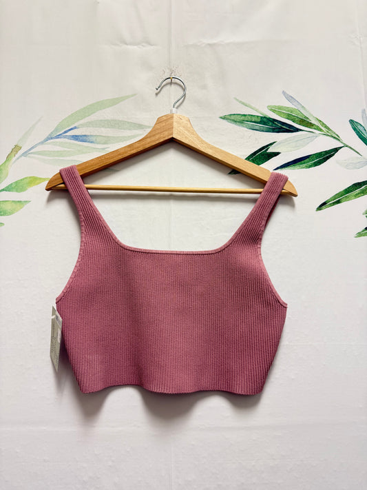 Aritzia Babaton Sculpt Knit Squareneck Crop Tank (L)