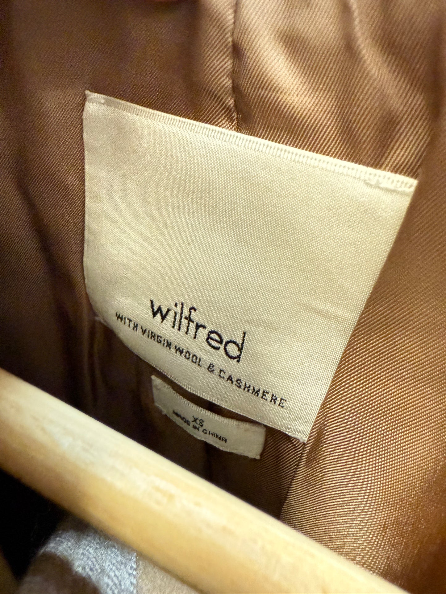 Aritzia Wilfred Emilie Wool & Cashmere Coat (XS)