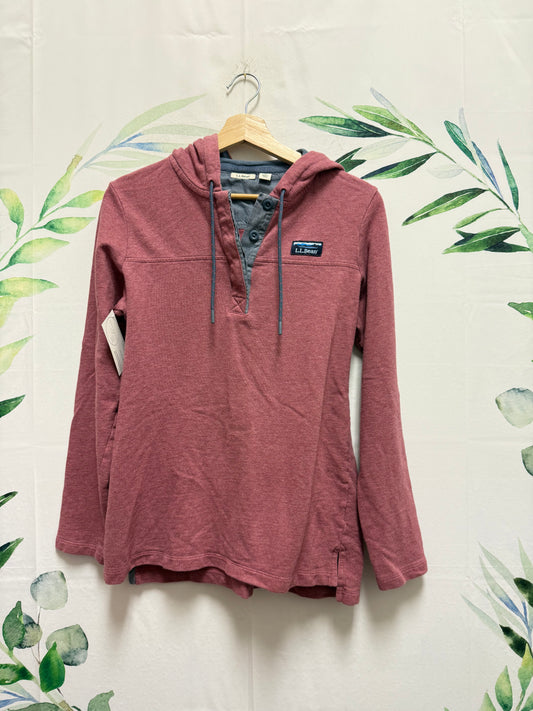 LL Bean Cotton Rugby Henley Hoodie (S)
