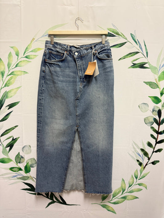 Reformation Nila Long Denim Skirt (30)